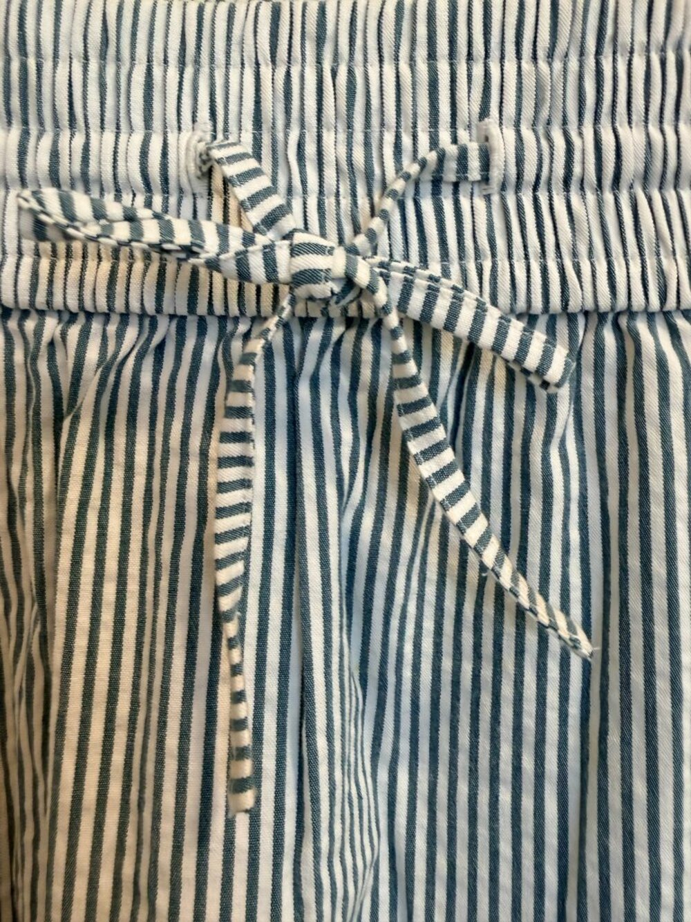 Lacoste Blue White Striped Skirt Size 30 (8/10) Elastic Waist Midi - Picture 3 of 9